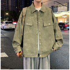 夜景机动皮衣工装美式潮牌皮夹克外套光板二开A406JK1230特P83，男装夹克，星座309（原A406）