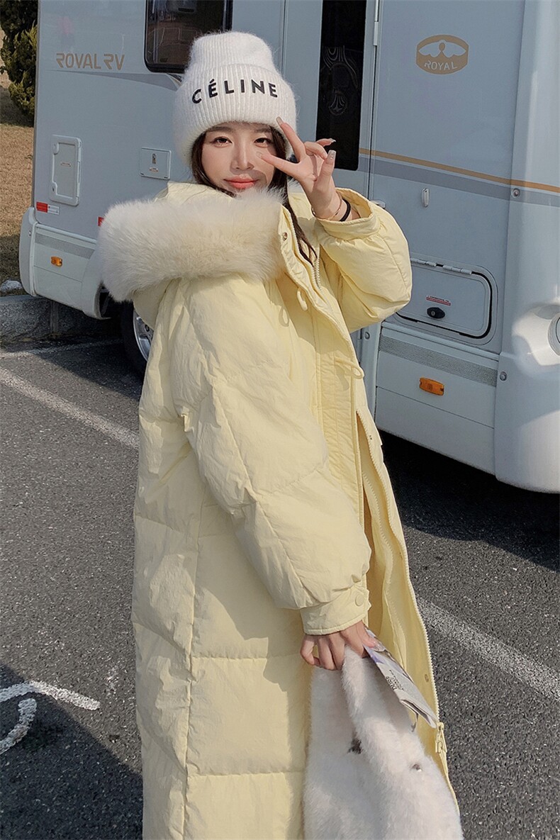 现货奶呼呼大纽扣加厚长款羽绒服2C236-808-P285-K385,女装羽绒服,2C236