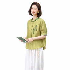 2025夏装新款天丝刺绣上衣，女装衬衫，凝聚力