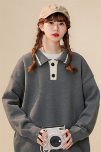 1中性风POLO衫翻领套头毛衣女针织衫女外套女8720P60控88图片