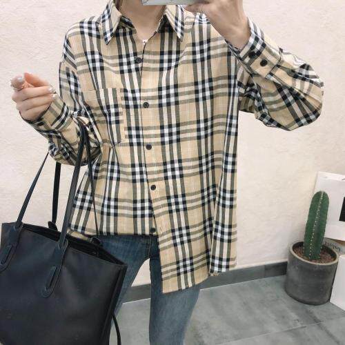 春夏格子衬衫，女装衬衫，变色鸟(4F)