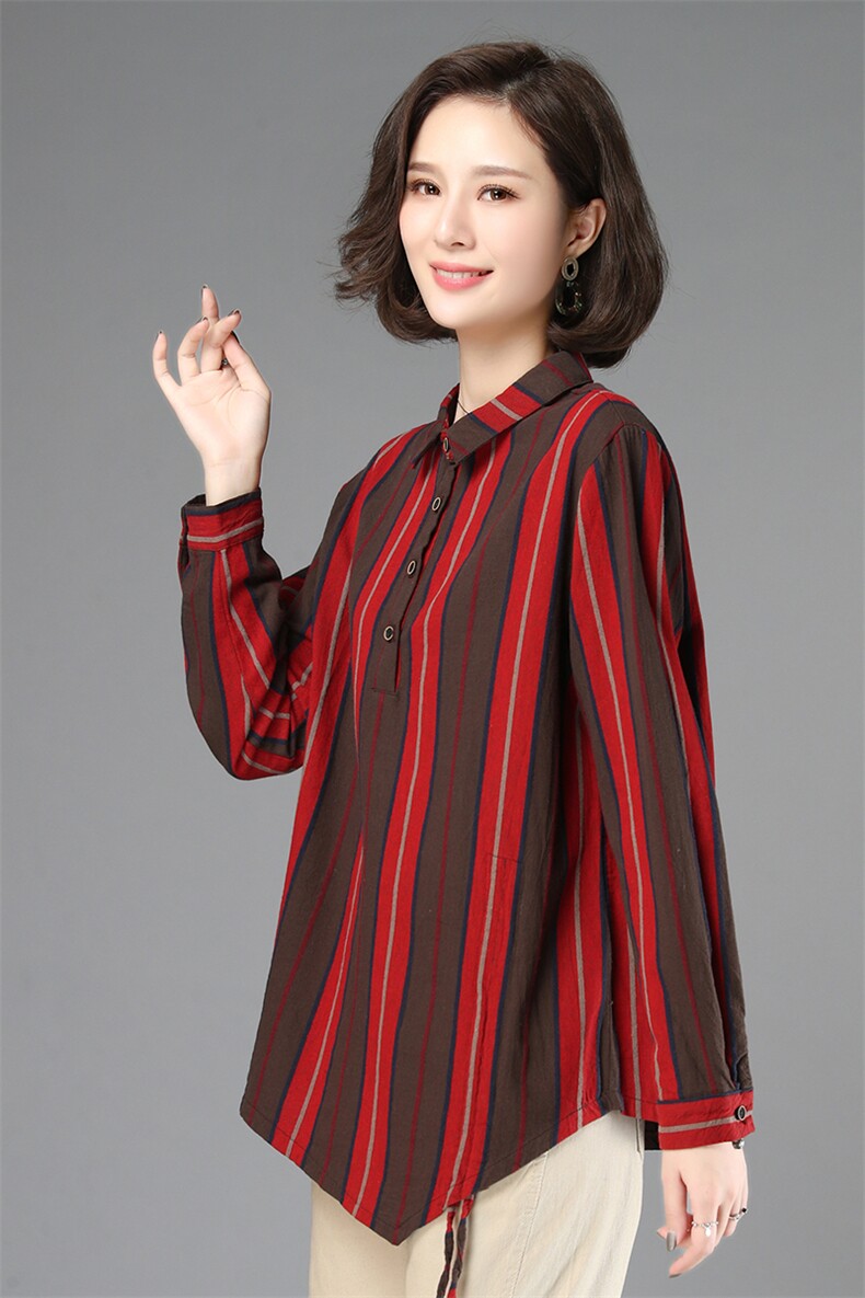 时尚潮流衬衫舒适长袖2021年秋季休闲宽松个性气质,女装衬衫,叶笙衣