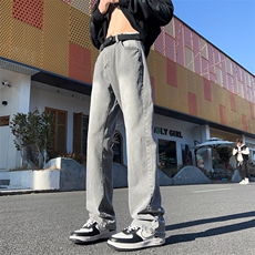 ！2025秋季新款男士弹力牛仔裤水泥灰小直筒裤NZ2401特P38，男装牛仔裤，电商B220