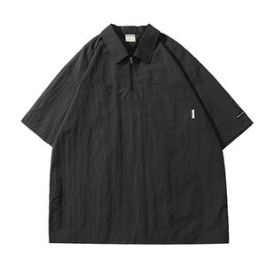 B225-T9257-X69-P55-X69-聚酯纤维-半拉链短袖POLO衫男夏图片