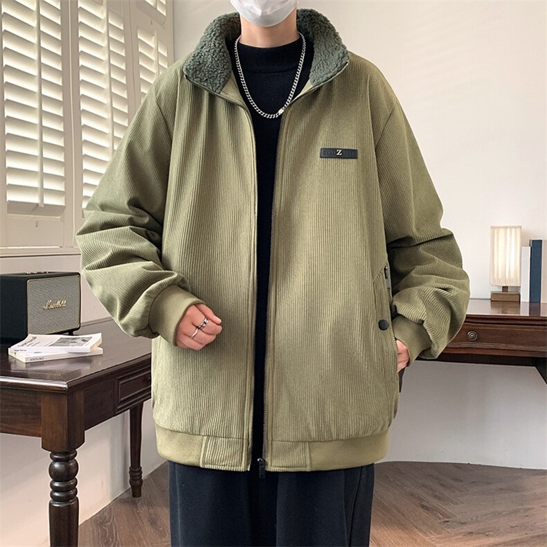 外套男2025冬季新款美式工装棉服复古底特律翻领外套特P,男装棉衣,星座715-4