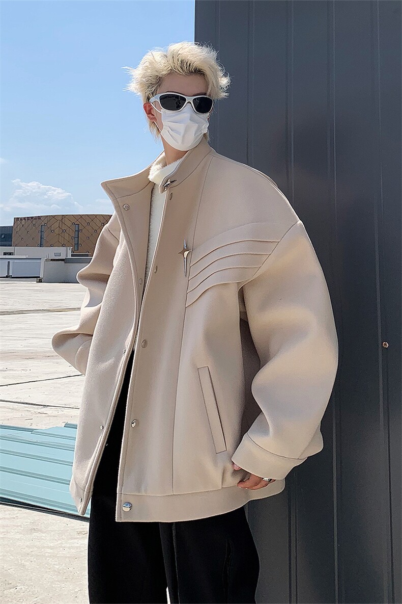 男装呢料夹克2026秋冬季新款毛呢大衣男生外套XZ514-2-F616-P115,男装夹克,星座514-2(原B239)
