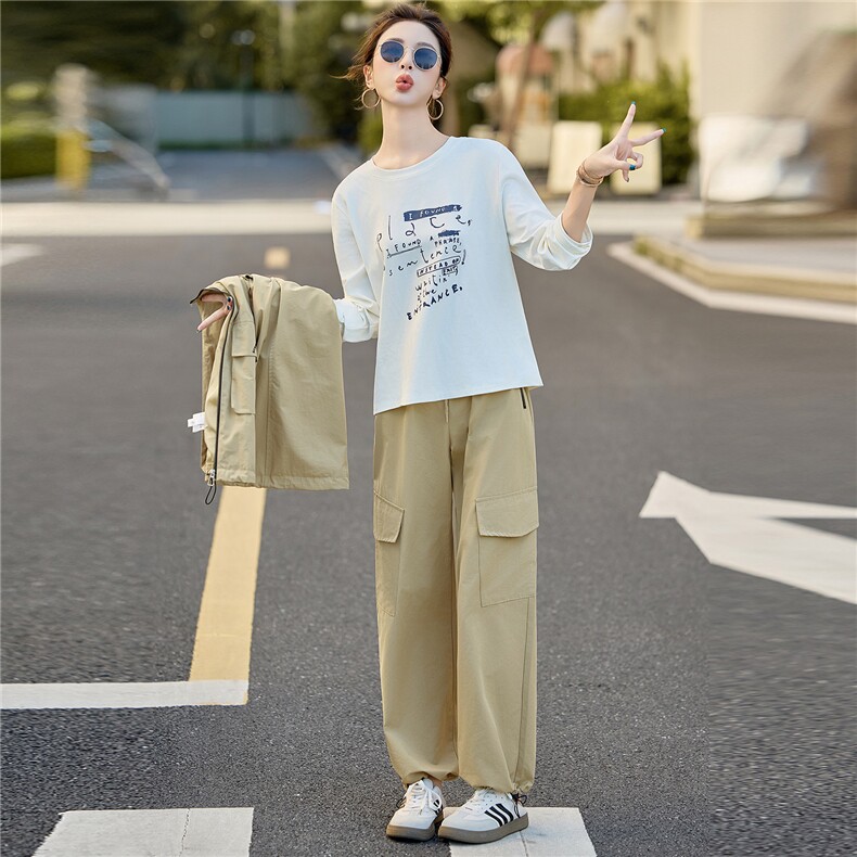 2025年秋季休闲显瘦三件套,女装套装/套裙,红依一坊