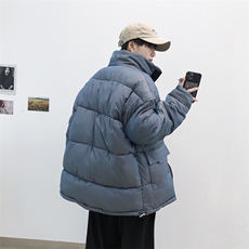 2025新款亮面反光变色龙棉衣男棉袄立领面包服棉服3367-P80控138，男装棉衣，星座207
