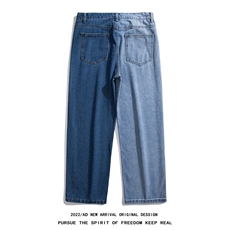 k797-P58-M-5XL白底得物美式牛仔裤大码长裤阔腿，男装牛仔裤，星座103A