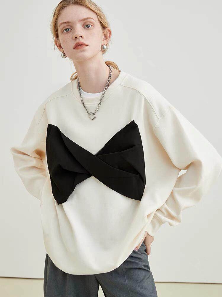 蝴蝶结卫衣，女装卫衣/绒衫，IC(4F)