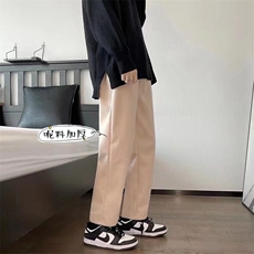 秋冬季毛呢裤子男高街直筒M-3XL加厚呢子ins宽松休闲裤K1904-P30，男装休闲裤，星座512-2