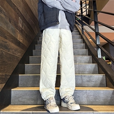 棉裤男士韩版潮流高街帅气加厚冬季保暖2024新款ins长裤K4940-P45，男装休闲裤，星座412-2
