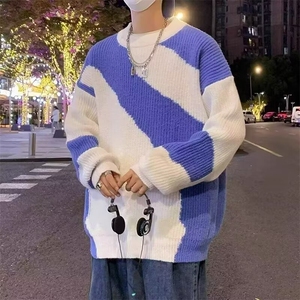1506-1/GMY0240/P42圆领毛衣针织衫男潮牌帅气秋冬季打底衫图片