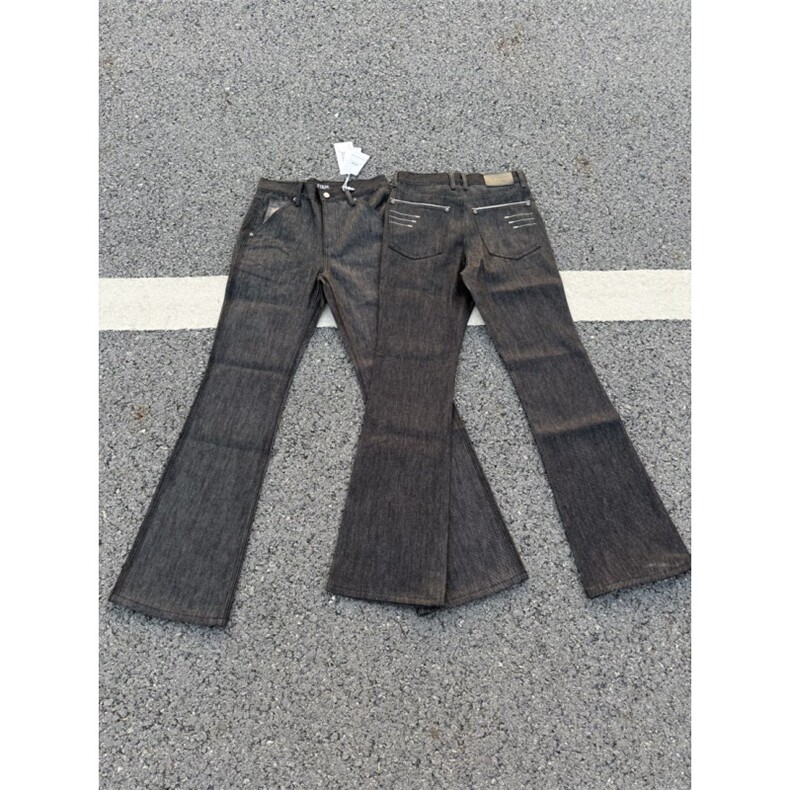 「微喇堆积」YKK拉链原牛四线窄宽牛仔裤ZK0464-P65，男装牛仔裤，星座313A(原308A-2)