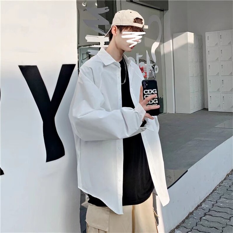 长袖衬衫春款男港风潮流CS12P32,男装衬衫,星座1116-2