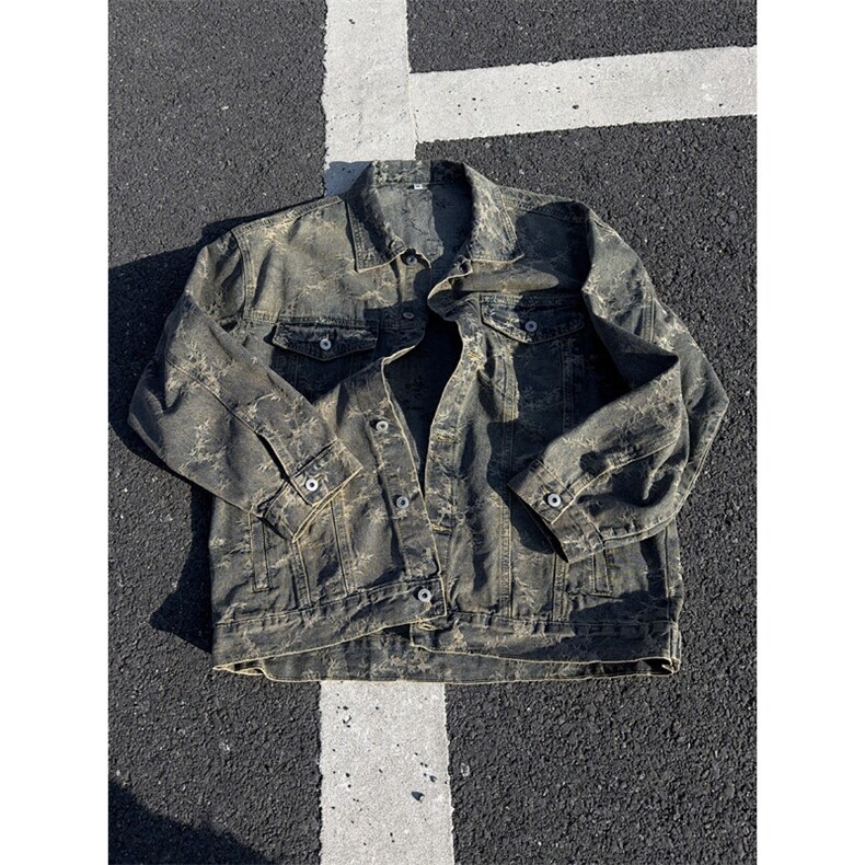 B221美式高街暗黑小众重工艺提花牛仔外套 SY2434-特P70 控118图片