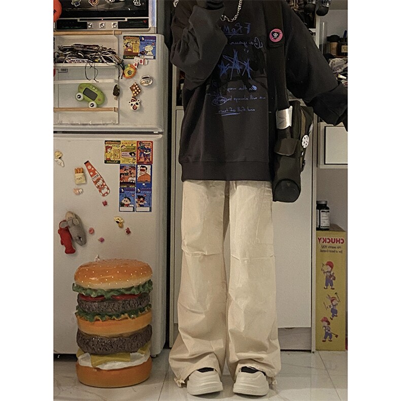 B221美式ins街头hiphop宽松工装休闲裤子LK23122-P65控88,男装休闲裤,电商B221