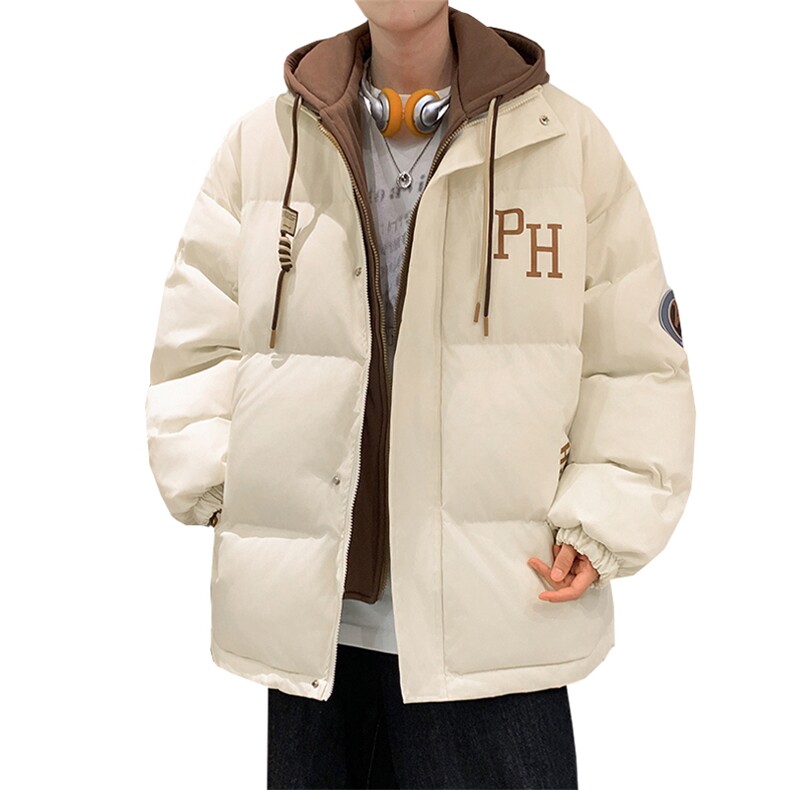 冬季宽松/假两件休闲外套潮加厚棉衣XZ102B-1M2681-P125,男装棉衣,星座102B-1