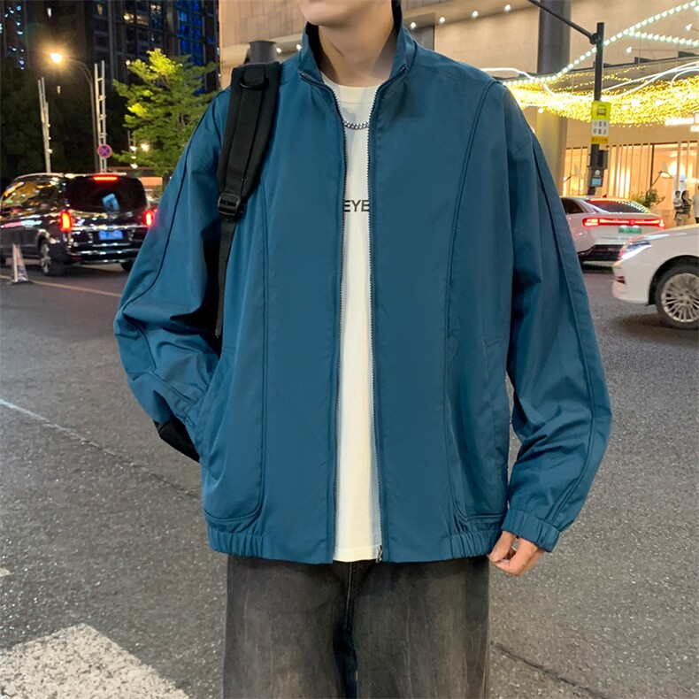 韩版设计感翻领垫肩斜纹夹克简约cleanfit夹克外套JK02537-P78,男装夹克,星座308B-2