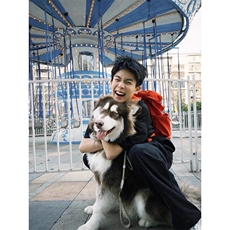 小狗刺绣纯棉250克宽松百搭短袖ZX0183-特批33，男装T恤，星座313A(原308A-2)