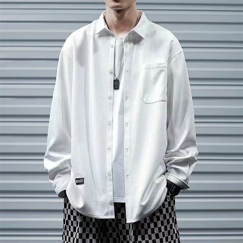 美式复古衬衫男春秋潮流简约上衣宽松百搭休闲夹克外套CS60-P37,男装夹克,星座208-5