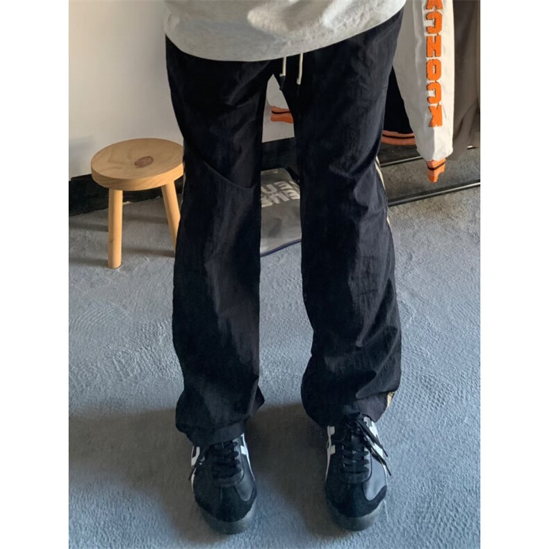 【有货】三条杠裤子男山系户外宽松直筒侧边条纹休闲裤BN02HH-P45,男装休闲裤,星座1007（原301D）