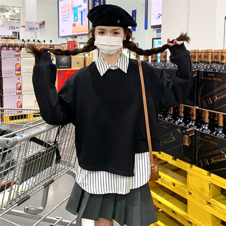 【已出货】2026春两件套可单穿套头卫衣2C372-9022-P100控178图片