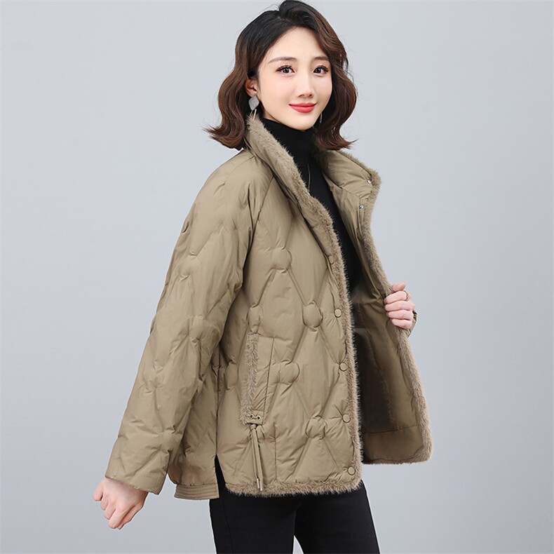 全年现货2023冬季新款羽绒服洋气白鸭绒外套,女装羽绒服,忆绮罗