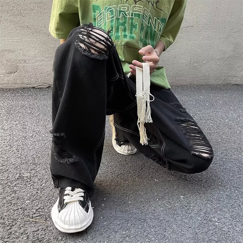 男青春流行牛仔裤春季拉链气质潮流ins新款直脚潮长裤E016P42,男装牛仔裤,星座1116-2