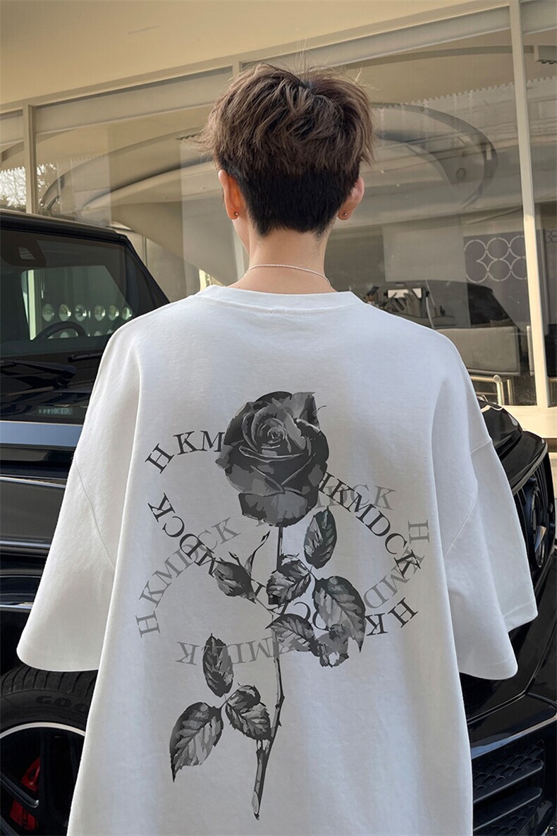 夏季重磅韩系百搭短袖T恤男潮情侣款半袖体恤打底衫宽松D019/P25,男装T恤,电商B209