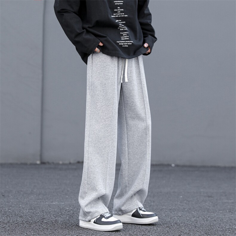 高街阔腿华棉拖地裤宽松运动裤美式潮牌百搭-X1680特批37，女装休闲裤，星座718