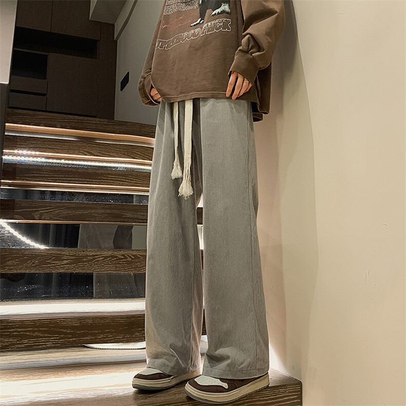 8XL-M春款特大码胖子运动裤灯芯绒卫裤男9028P45控58，男装休闲裤，电商D206-1