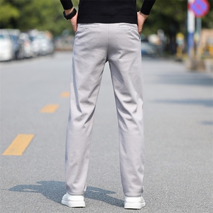 6602常规P40加绒p45秋冬加厚休闲裤男纯男士加大码胖胖哥直筒裤图片