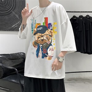 Q11211-P30 春夏季七分袖t恤男大码五分袖男短袖中袖   大皂风图片