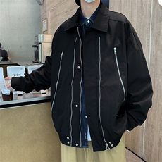 现货美式复古潮牌宽松百搭外套高街小众翻领夹克男W7869-P64，男装夹克，星座512-4
