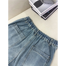 B221美式ins高街暗黑宽松直筒竹节纹工装牛仔裤LK26614-特P55控98，男装牛仔裤，电商B221