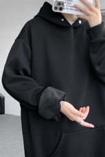8XL-M美式连帽卫衣男高级感外套hiphop特大码上衣潮WY10P55控78，男装卫衣，电商D206-1
