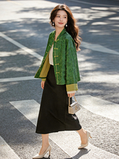 芷墨春季新款复古盘扣设计感新中式气质外套显高显瘦日常通勤女，女装短外套，芷墨服饰