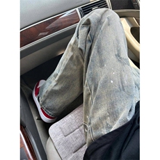 美式扎染泼墨牛仔裤男款潮牌高街设计感cleanfit长裤L91299-P48，男装牛仔裤，星座1008