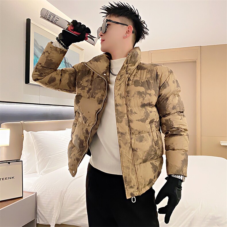 AY66/P138控178冬季社会小伙高端扎染痞帅加厚设计感外套男图色2,男装棉衣,星座305B-1