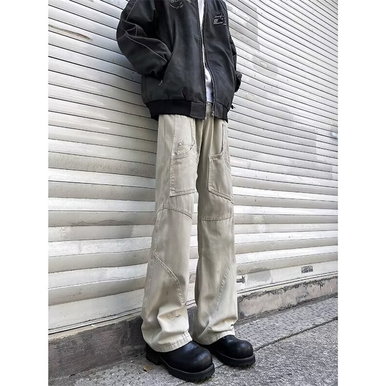 小马登休闲裤男韩版潮流口袋个性帅气2024秋冬ins长裤K5849-P61,男装休闲裤,星座412-3
