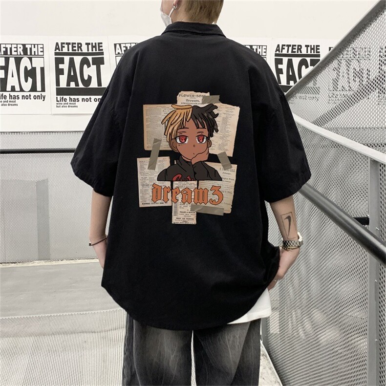 夏季印花潮流卡通动漫短袖男T恤圆领时尚潮牌A9284-P36,男装T恤,星座208-5