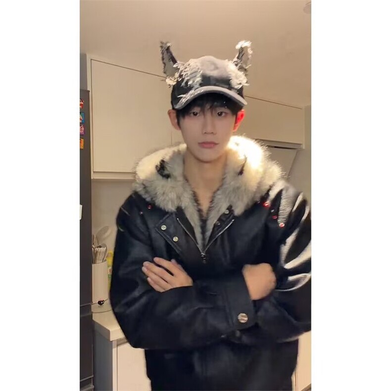 JY693-P138座山雕毛领棉服运动休闲潮牌帅气外套,男装棉衣,星座1501-3