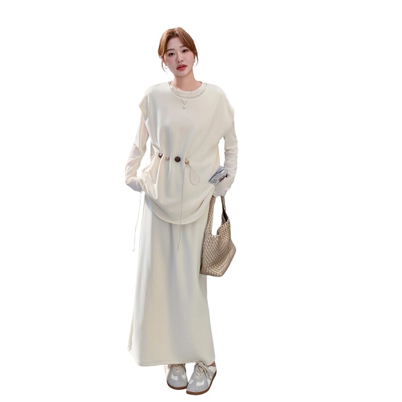 现货2D078-T1950-P195K298打底+设计感马甲+半裙两穿3件套高智风,女装套装/套裙,2D078