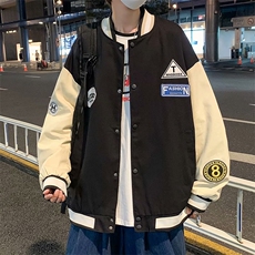 棒球服韩版潮流ins高街嘻哈拼接外套男春秋潮牌运动夹克JK42-P48，男装夹克，星座1008-2