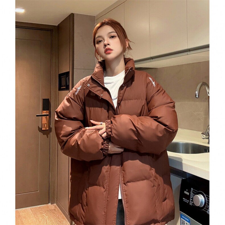 中性风冬装 港风pu软皮刺绣棉服 棉衣休闲加厚外套男 G1108 P128图片