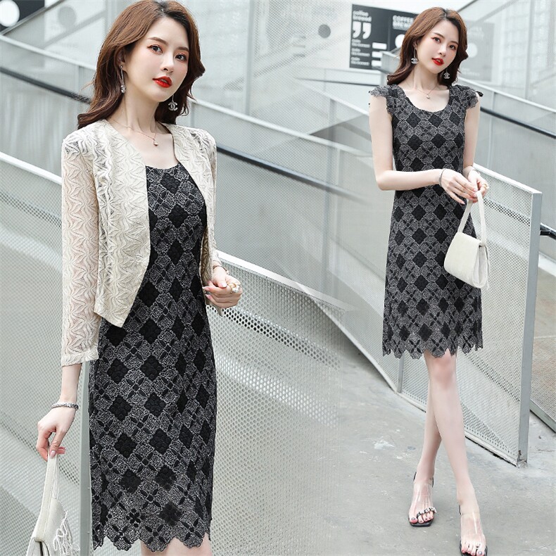 外搭配吊带裙子穿的小披肩春秋款夏季高贵旗袍开衫短款薄罩衫外套，女装蕾丝衫/雪纺衫，婵米儿