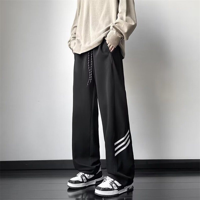 休闲裤男秋季百搭宽松直筒垂感运动裤设计情侣西裤卫裤BK066-P38图片