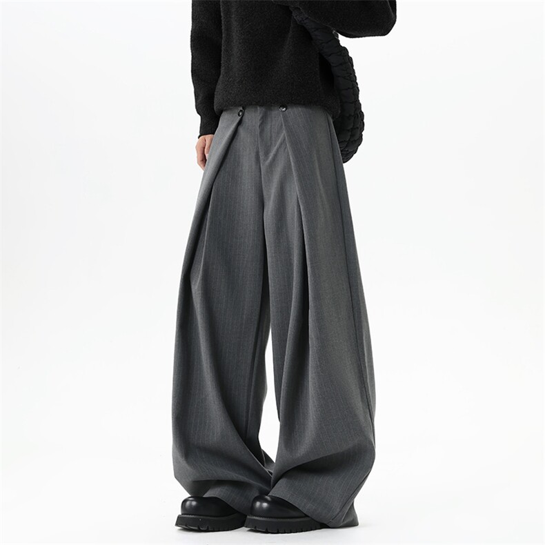 【现货】XZ1218XK003特价P51直筒微阔A字西裤老钱垂感休闲裤，男装西裤，星座1218（原611-3）