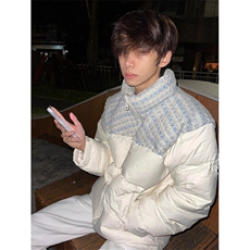 小香风立领棉服男冬季加厚保暖青少年痞帅情侣面包服外套M8016，男装棉衣，星座1116A（原606A-3）